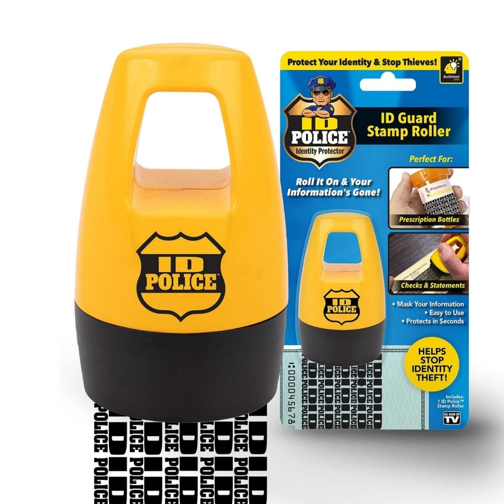 NEW ID Police As Seen On TV Identity Theft Protection Ink Stamp Roller